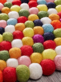 Filzkugel-Teppich, Multicolor 11 Filzkugel-Teppich, Multicolor -Heimtextildekoration 13407 62986 Lupe