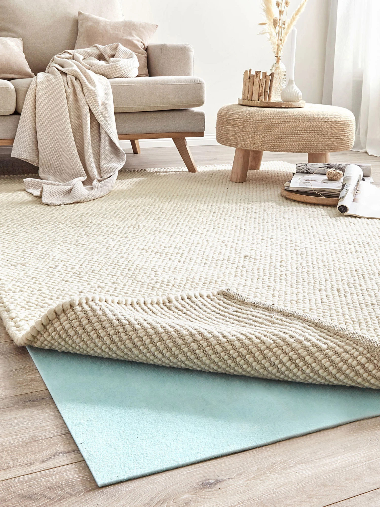 Teppichunterlage, Hellgrün 3 Teppichunterlage, Hellgrün