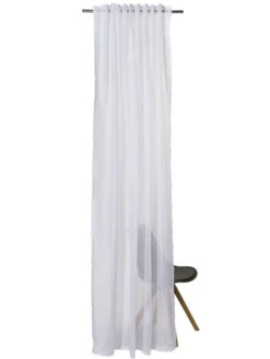 Vorhang Mit Gardinenband, Weiss 9 Vorhang Mit Gardinenband, Weiss -Heimtextildekoration Amalia Gardine verdeckteSchlaufe weiss 140x245 pla2