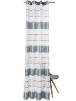 Ösenschal, Aqua 9 Ösenschal, Aqua -Heimtextildekoration Aria Gardine Oesenschal Blau Aqua 140x245 pla2