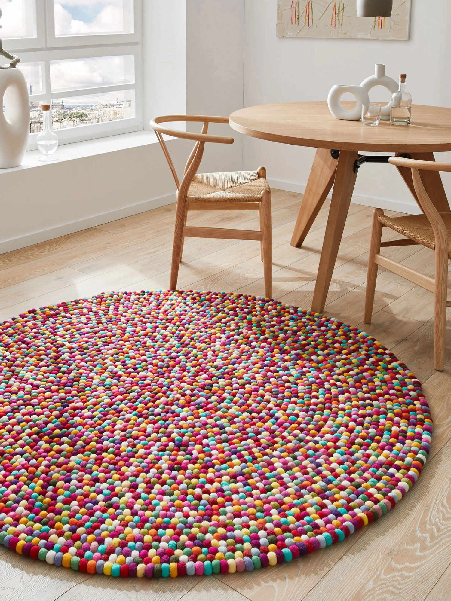 Filzkugel-Teppich, Multicolor 3 Filzkugel-Teppich, Multicolor