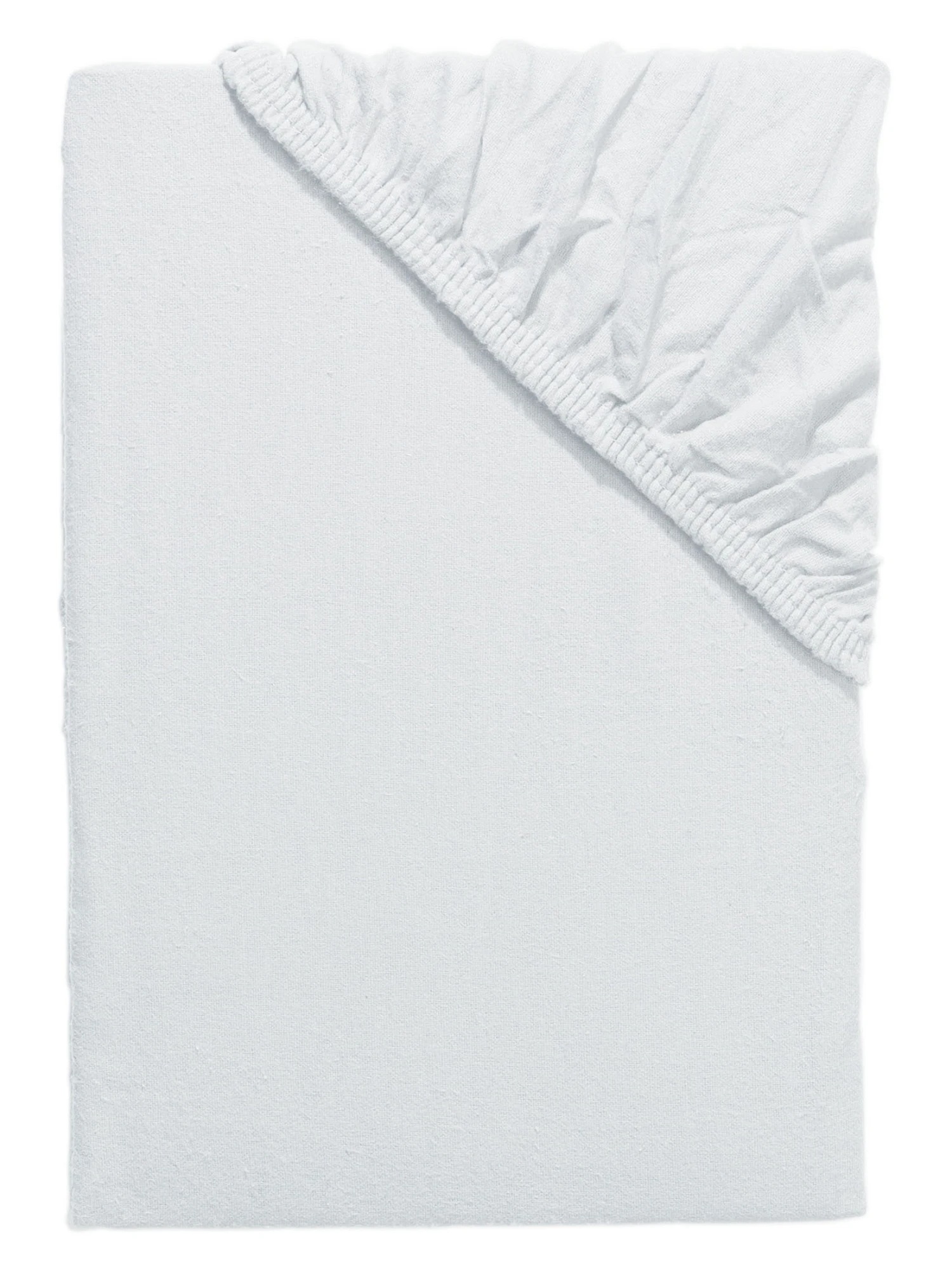 Flanell-Spannbetttuch, Weiss 3 Flanell-Spannbetttuch, Weiss