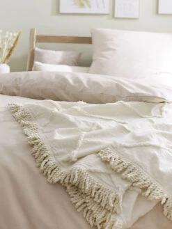 Decke, Cream -Heimtextildekoration Avellana Decke Weiss Cream 150x200 mil2