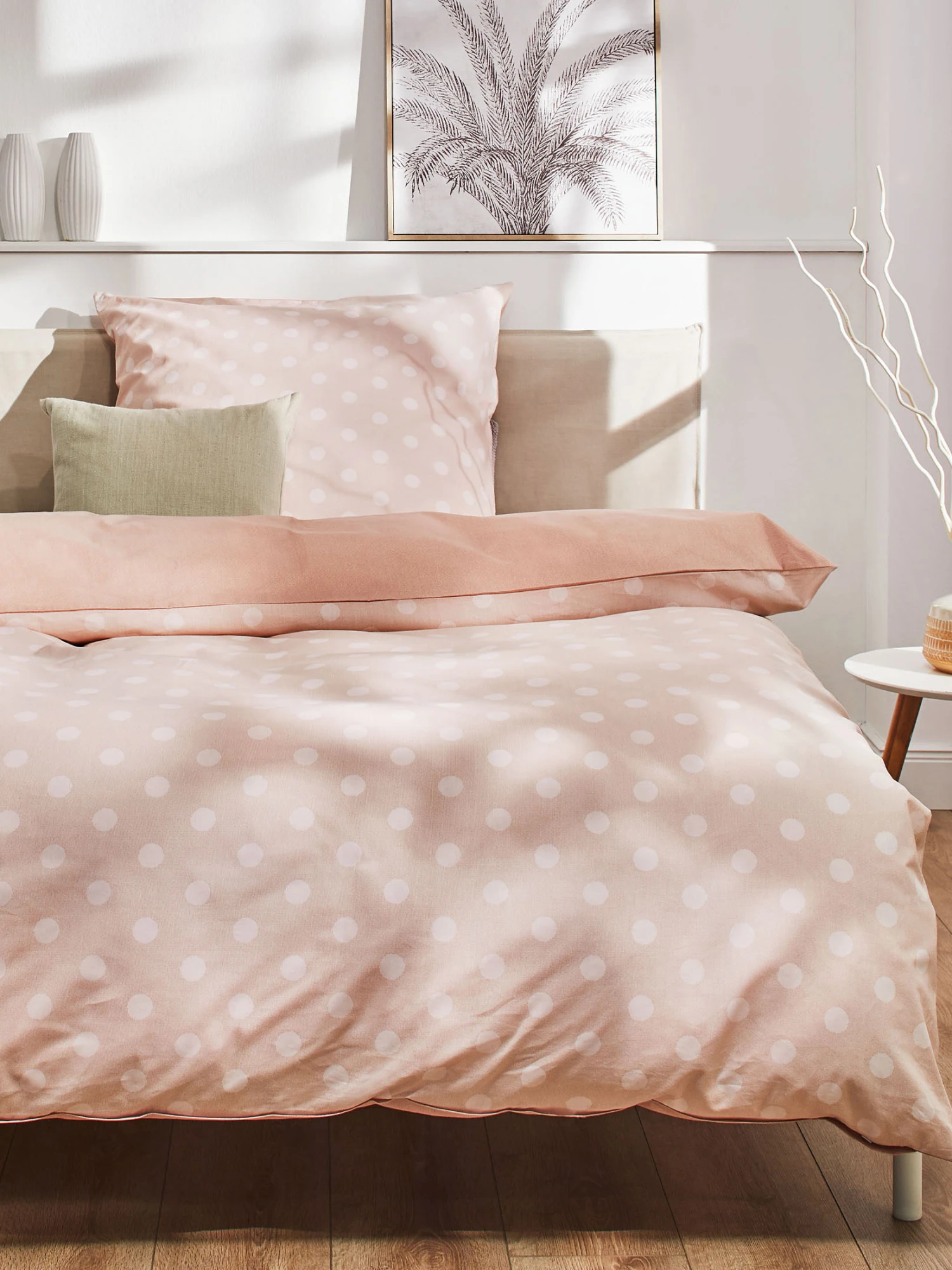 Renforcé-Bettwäsche, Samtrosa 3 Renforcé-Bettwäsche, Samtrosa