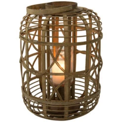 Laterne, Natural -Heimtextildekoration Balaro Laterne Braun Natural 32x32x45 per2