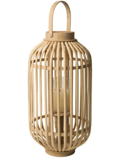 Laterne, Hellbeige -Heimtextildekoration BambuslichtBenny Laterne beige Hellbeige 25x25x48 per3