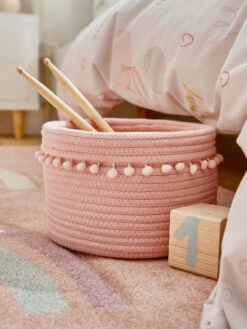 Korb, Samtpink -Heimtextildekoration BasketPinky Korb Rosa Samtpink mil