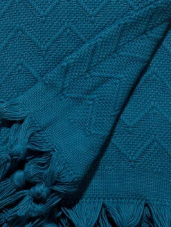 Decke, Petrol -Heimtextildekoration Bellania Decke blau petrol 150x200 lup1