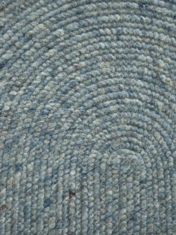 Handweb-Teppich, Aqua -Heimtextildekoration Bjoerna HandwebTeppich Blau Aqua 140x200 oval lup