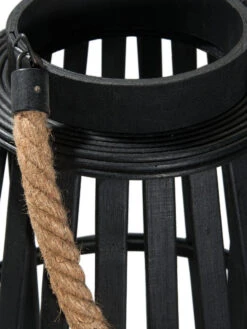 Laterne, Schwarz -Heimtextildekoration BlackShine Laterne Schwarz 35x35x60 lup