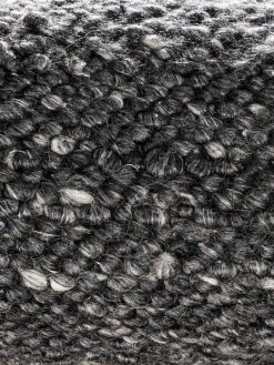 Woll-Teppich, Black -Heimtextildekoration Borgholm Handwebteppich schwarz black lup