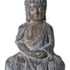 Figur, Grau -Heimtextildekoration BuddhaSmile Figur Braun Grau 17x24x34 per1
