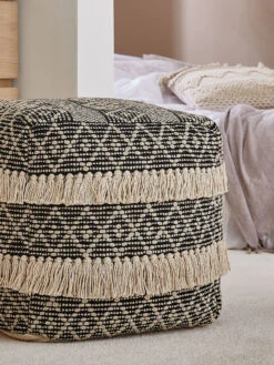Pouf, Nature -Heimtextildekoration Calanda Pouf Beige Nature 40x40 mil