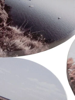 Leinwand Druck, Dunkelbeige -Heimtextildekoration Canvas3er Bild Natur Grau Dunkelbeige 40rund lup