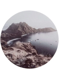 Leinwand Druck, Dunkelbeige -Heimtextildekoration Canvas3er Bild Natur Grau Dunkelbeige 40rund pla