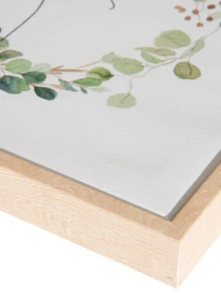 Leinwand-Druck-gerahmt, Weiss/Grün -Heimtextildekoration ChooseJoy Druckgerahmt Gruen WeissGruen 32x32 lup2