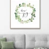 Leinwand-Druck-gerahmt, Weiss/Grün -Heimtextildekoration ChooseJoy Druckgerahmt Gruen WeissGruen 32x32 mil