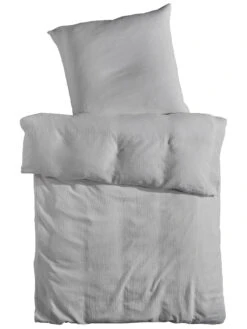 Musselin-Bettwäsche, Graphit -Heimtextildekoration Cloudy Bettwaesche Grau Graphit 135x200 pla2