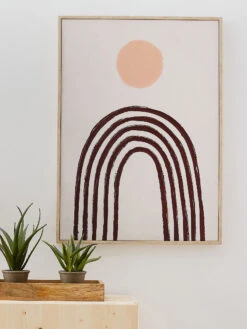 Leinwand-Druck-handbemalt, Beige