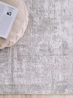 Vintage-Teppich, Mattsilber 11 Vintage-Teppich, Mattsilber -Heimtextildekoration Cornhill DesignerTeppich hellgrau Mattsilber 160x230 lup2