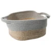 Korb, Grau/Beige -Heimtextildekoration Cotiro Korb Grau GrauBeige 25x30x16 per