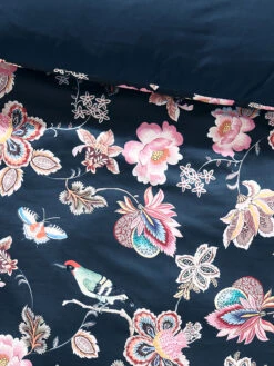 Renforcé-Bettwäsche, Navy -Heimtextildekoration Dalina Bettwaesche Blau Navy 135x200 lup