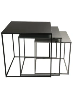 Tisch, Schwarz -Heimtextildekoration DarkTable Tisch Set per 2