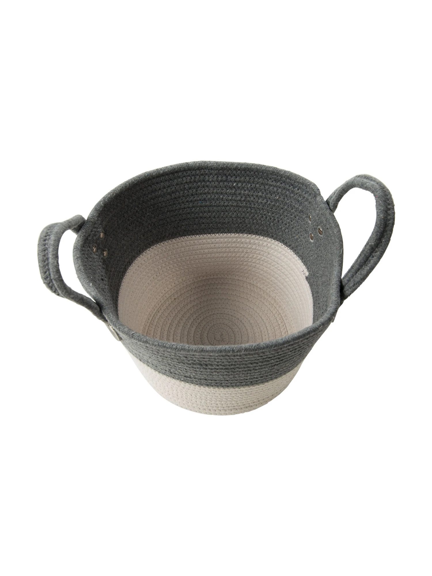 Korb, Grau/Weiss 4 Korb, Grau/Weiss – Bild 2