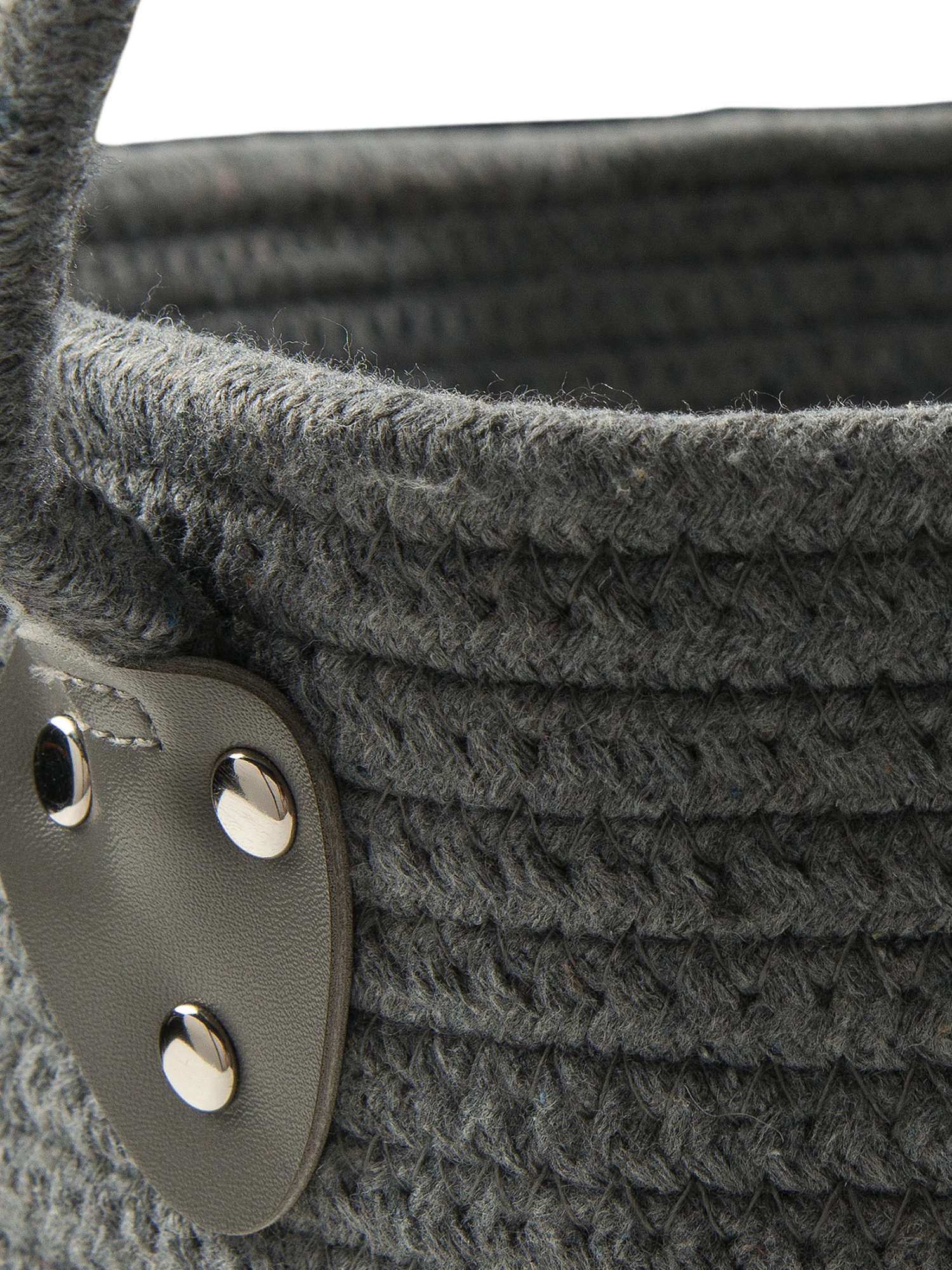 Korb, Grau/Weiss 5 Korb, Grau/Weiss – Bild 3