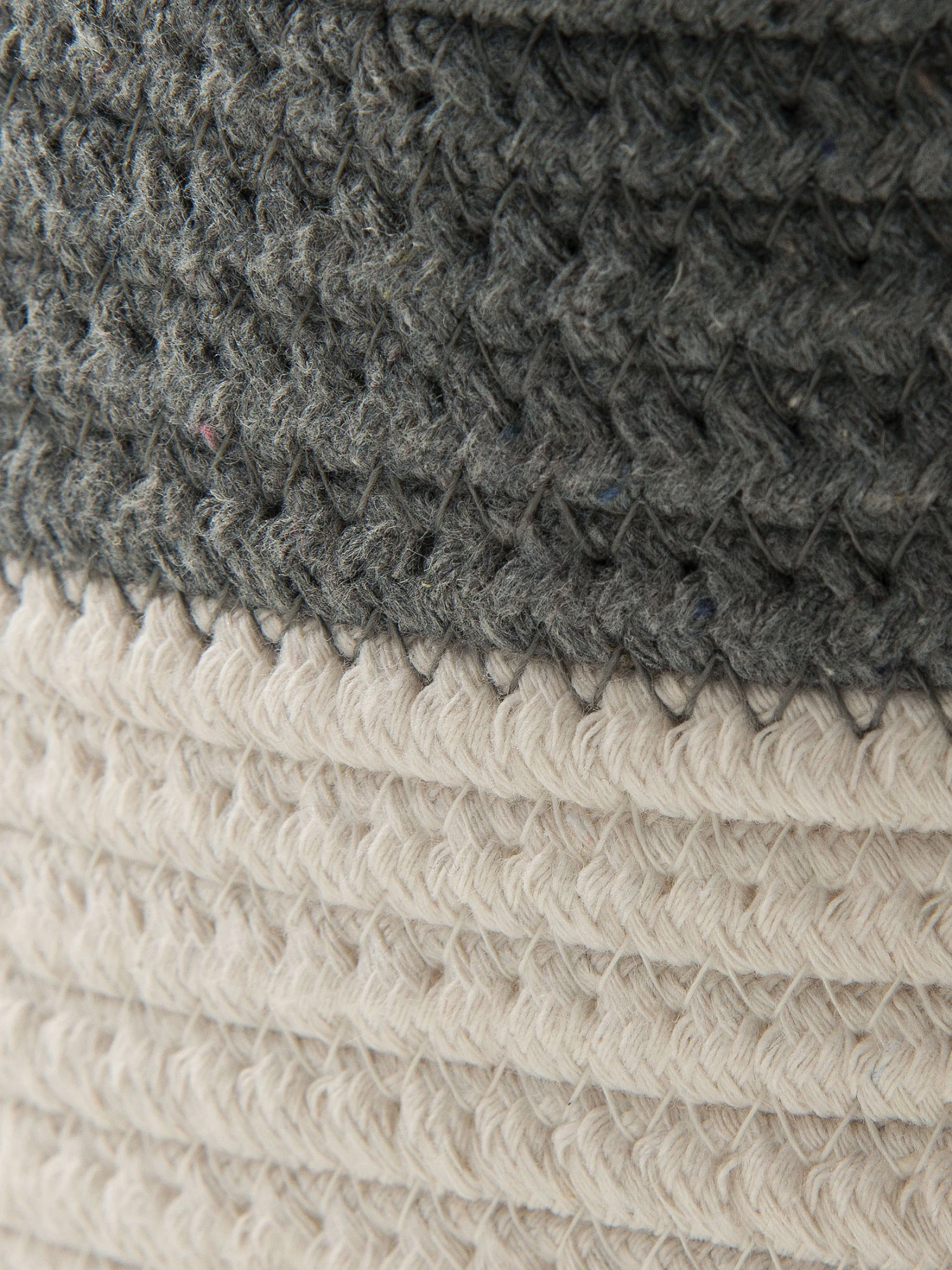 Korb, Grau/Weiss 6 Korb, Grau/Weiss – Bild 4