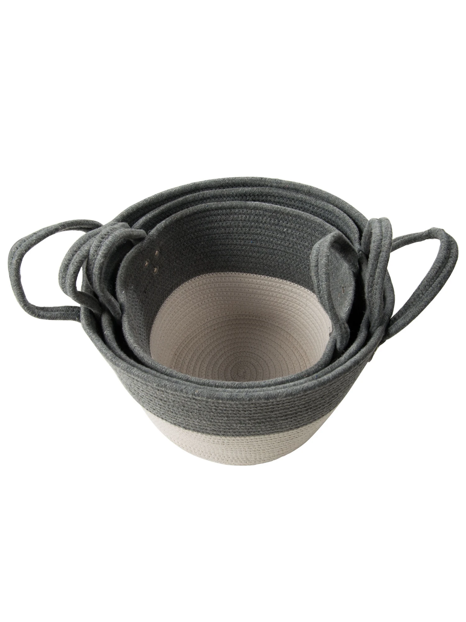 Korb, Grau/Weiss 8 Korb, Grau/Weiss – Bild 6