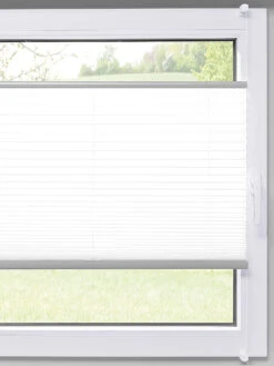 Plissee, Creme/Beige -Heimtextildekoration EasyPlisseeStar Plissee weiss Schneeweiss spar