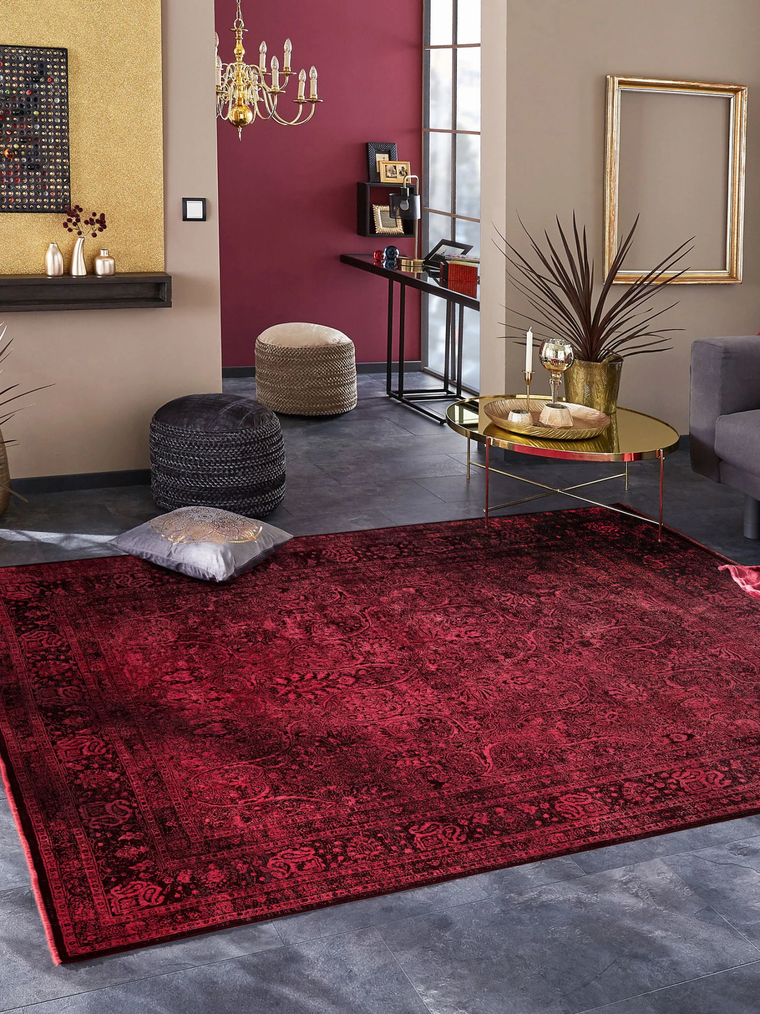 Vintage-Teppich, Crimson 3 Vintage-Teppich, Crimson