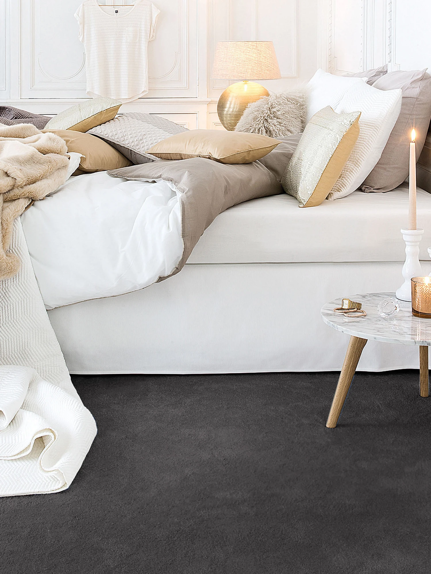 Velours-Teppichboden, Anthrazit 95 3 Velours-Teppichboden, Anthrazit 95