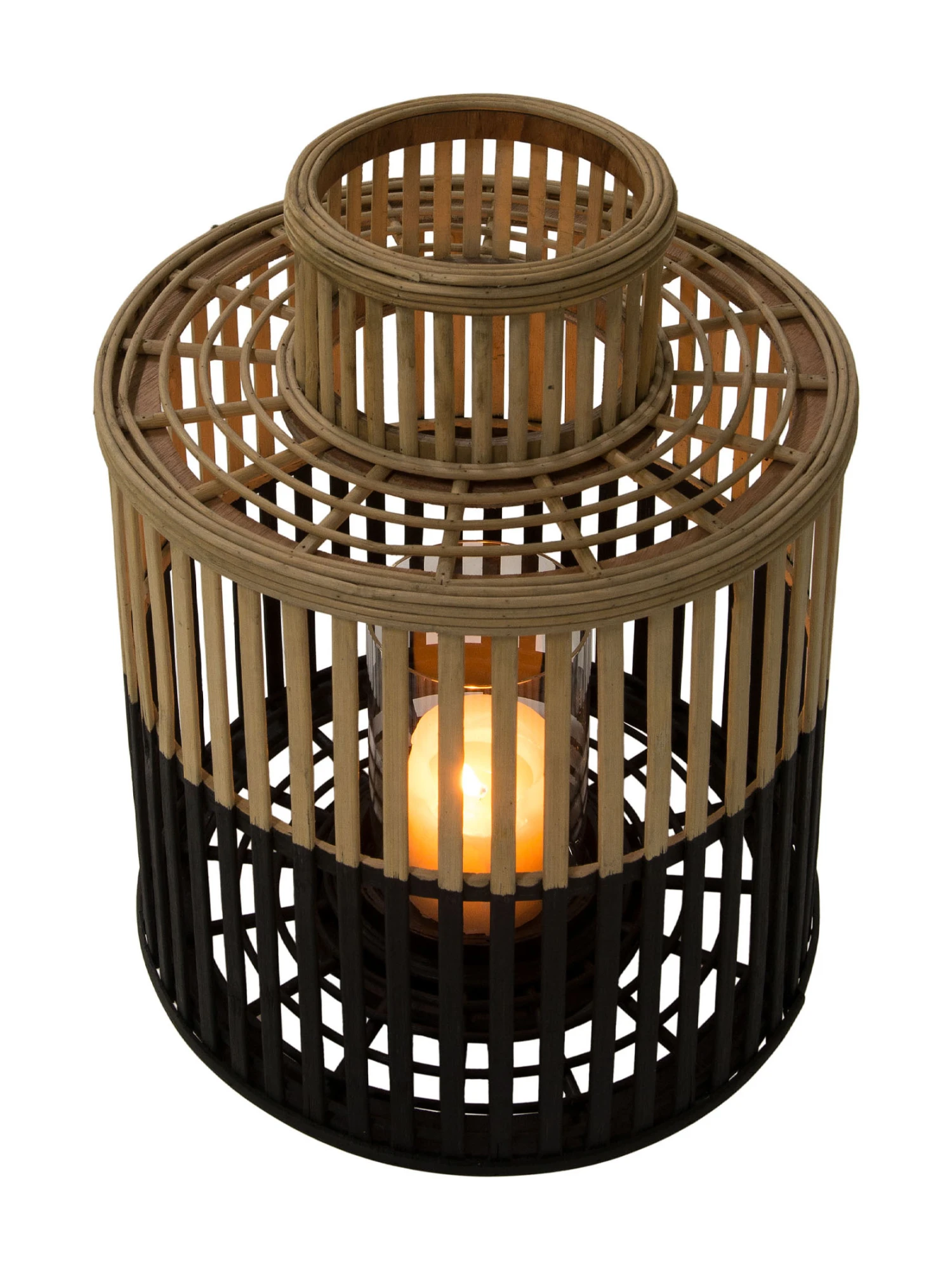 Laterne, Beige/Schwarz 4 Laterne, Beige/Schwarz – Bild 2