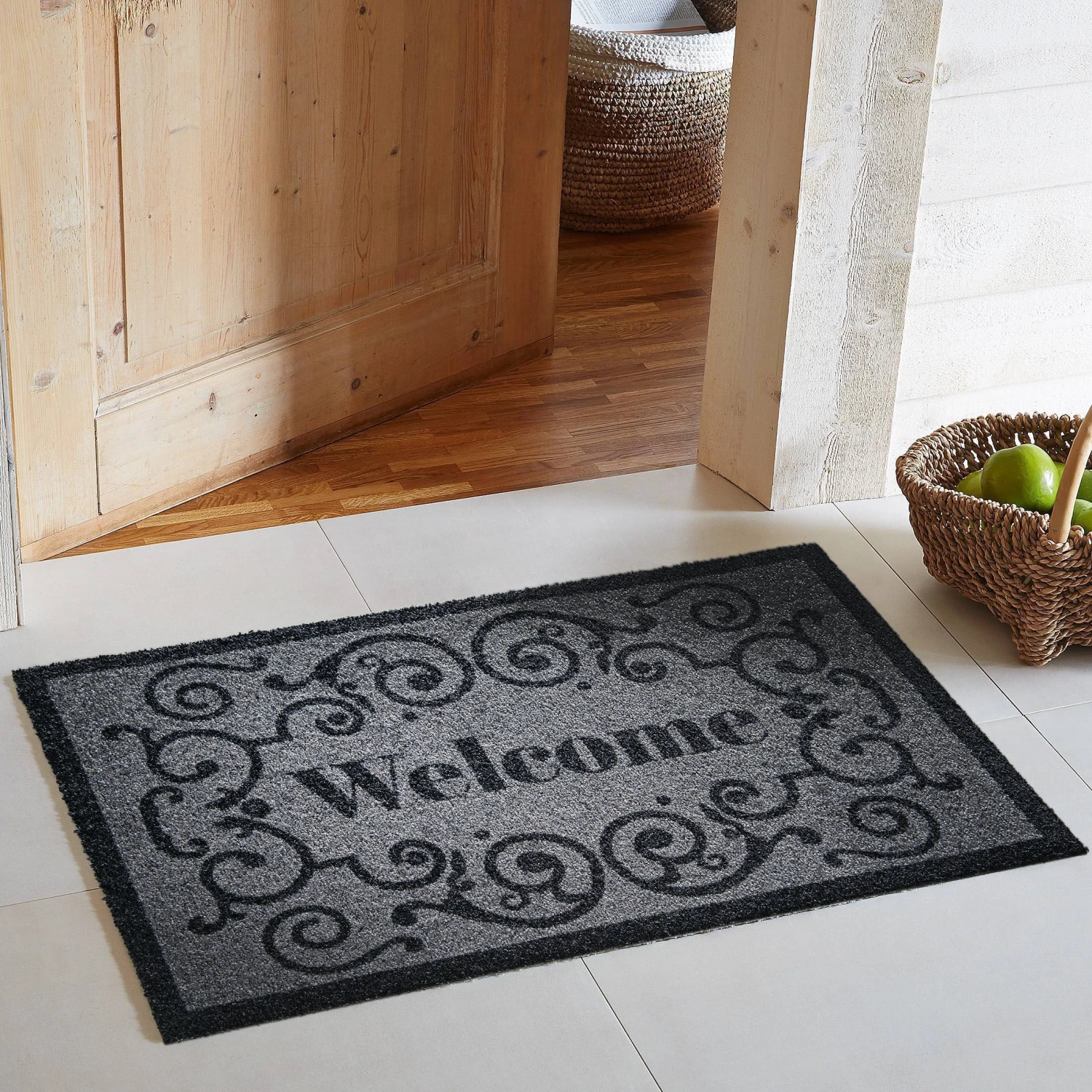Fußmatte, Welcome Grey 3 Fußmatte, Welcome Grey