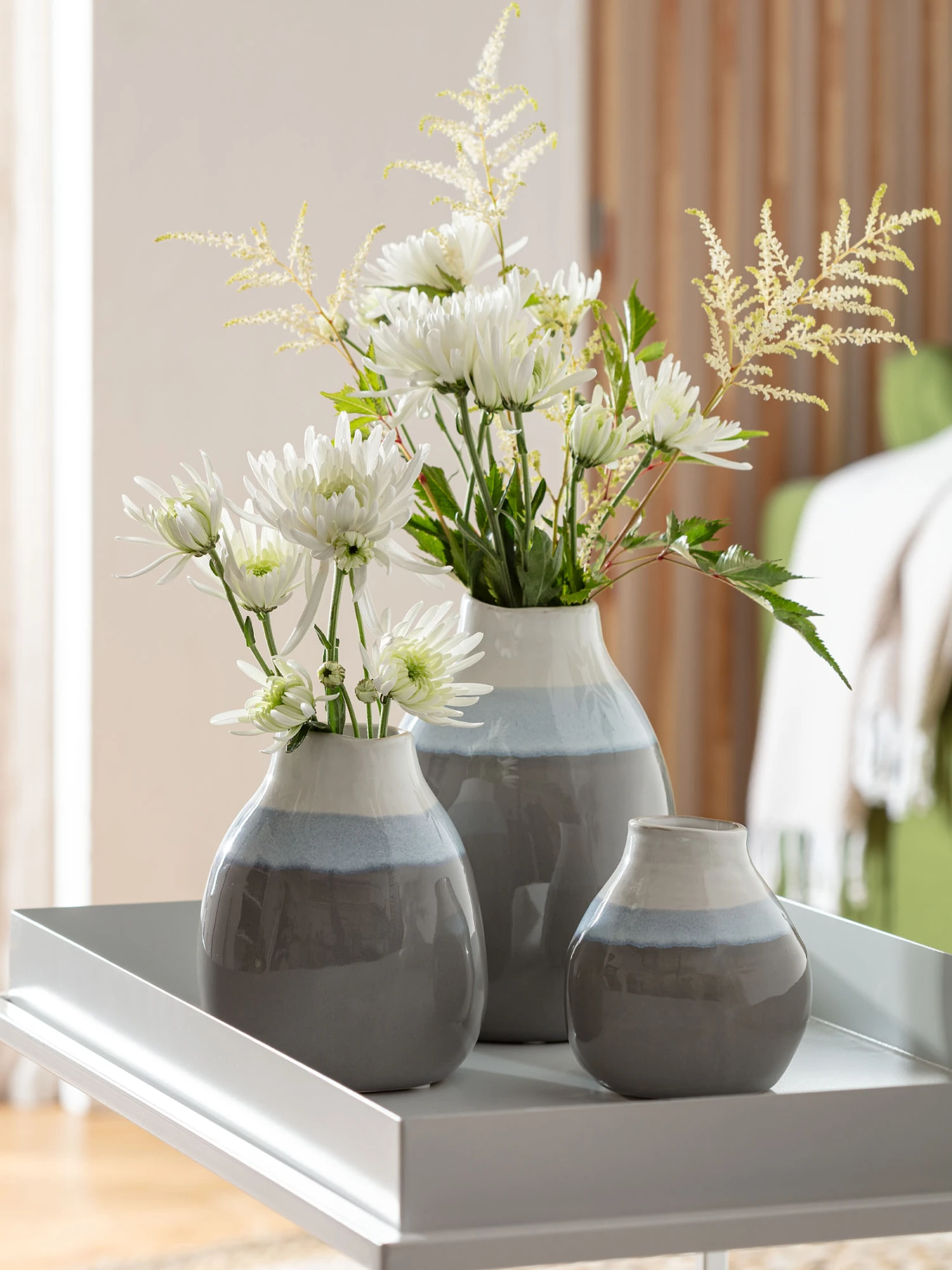 Vase, Graubeige 3 Vase, Graubeige