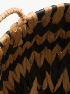 Korb, Schwarz/Natur -Heimtextildekoration Flimmer Korb Schwarz SchwarzNatur 26x26x23 lup2