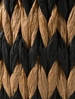 Korb, Schwarz/Natur -Heimtextildekoration Flimmer Korb Schwarz SchwarzNatur 26x26x23 lup3