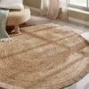 Jute-Teppich, Dünensand -Heimtextildekoration Florencia JuteTeppich Beige Duenensand 90rund mil2