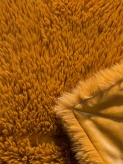 Decke, Curry -Heimtextildekoration Fluffy Decke Orange Curry 150x200 lup