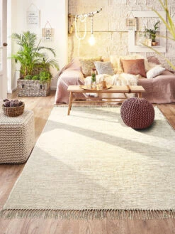 Baumwoll-Teppich, White