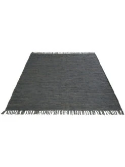 Baumwoll-Teppich, Anthrazit -Heimtextildekoration Froesunda BaumwollTeppich Dunkelgrau Anthrazit 170x240 fper