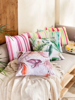 Outdoorkissen, Bunt -Heimtextildekoration Frondo Folla Riba Ilan Kissen div 45x45 mil