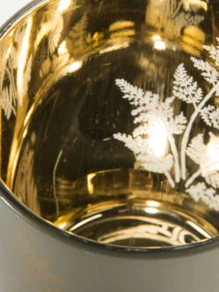 Teelichthalter, Dunkelgrün/Gold 8 Teelichthalter, Dunkelgrün/Gold -Heimtextildekoration Goldfarn Teelichthalter Gruen DunkelgruenGold 10x10x122C5 lup1