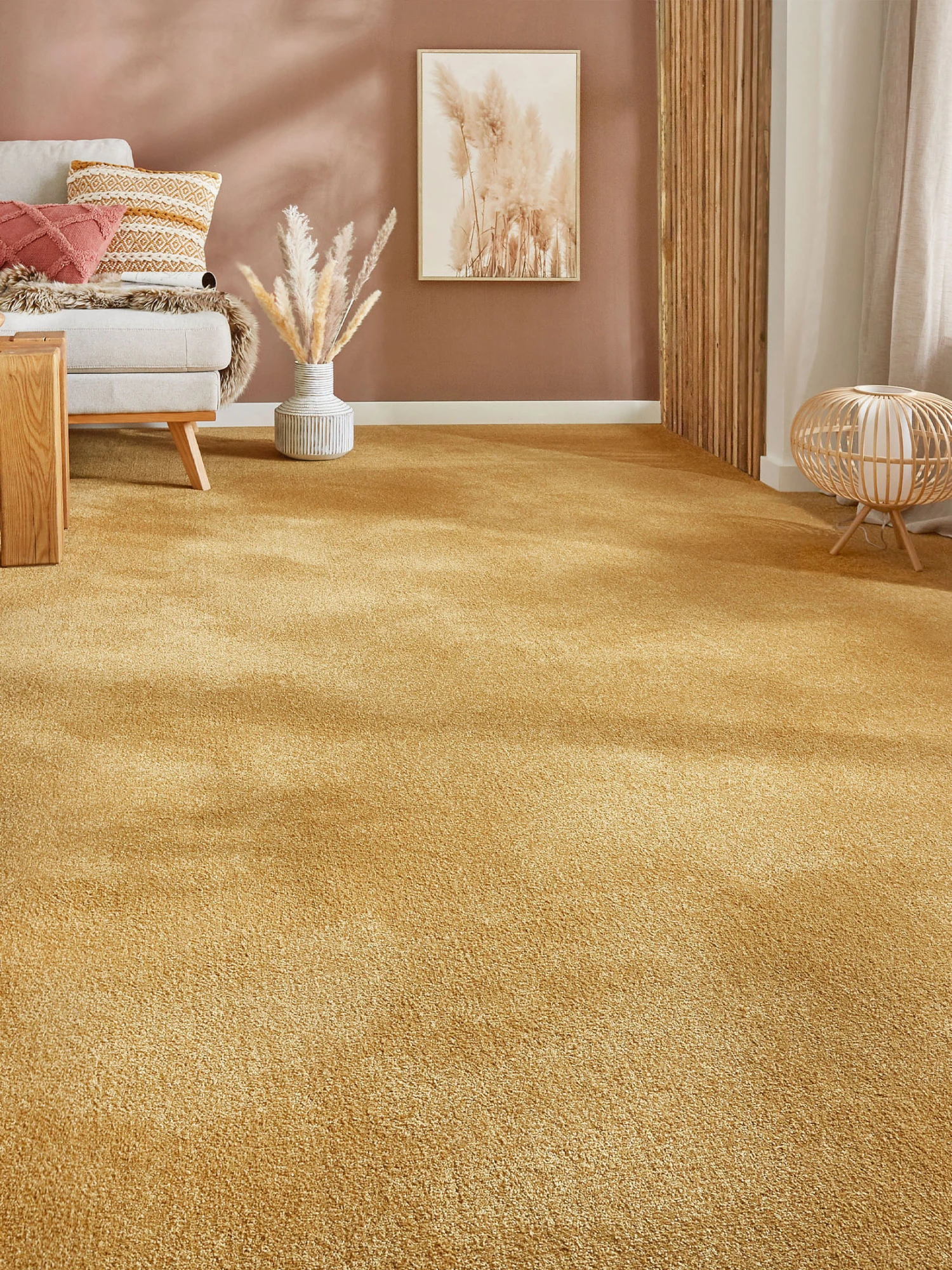 Velours-Teppichboden, Safran 370 3 Velours-Teppichboden, Safran 370