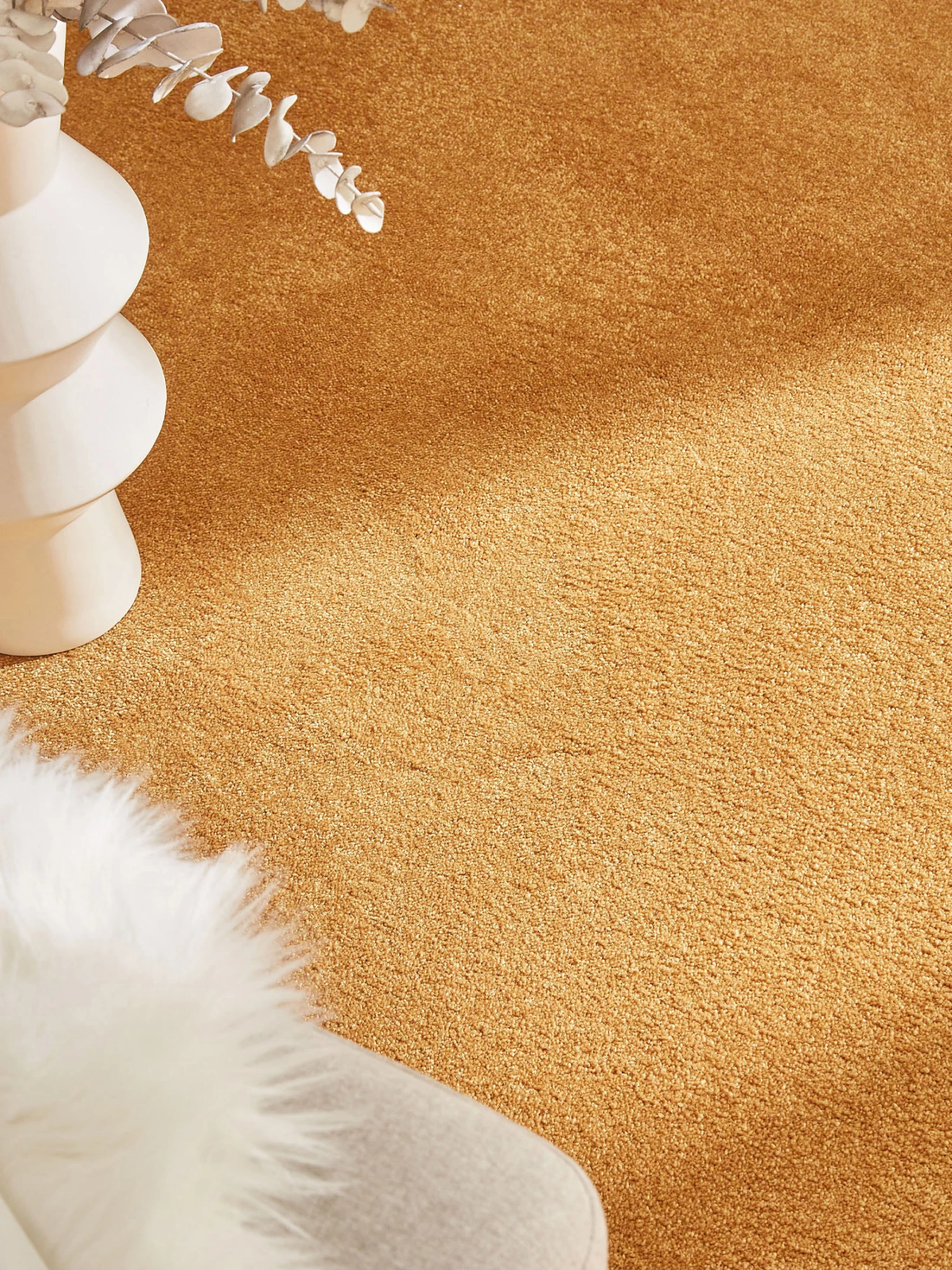 Velours-Teppichboden, Safran 370 4 Velours-Teppichboden, Safran 370 – Bild 2