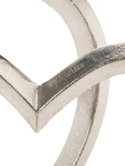 Objekt, Nickel -Heimtextildekoration HeartforTwo Aufsteller Silber Nickel 8x27x272C9 lup