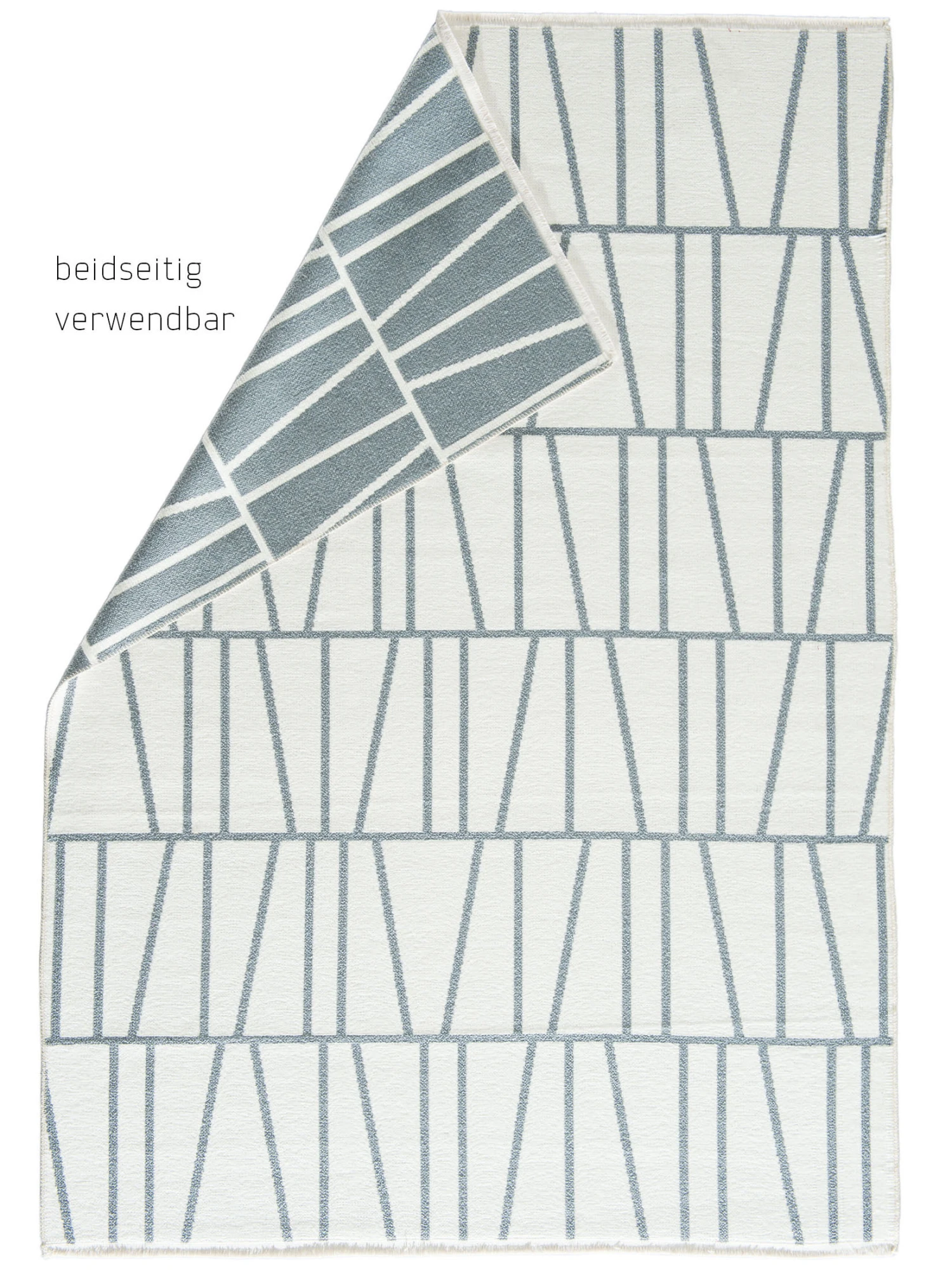 Moderner Teppich, Creme/grau 4 Moderner Teppich, Creme/grau – Bild 2
