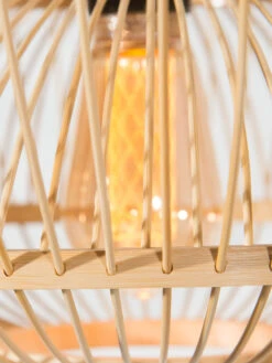 Hängeleuchte, Natur -Heimtextildekoration Iwato Pendelleuchte Hellbraun Natur 45x50 lup